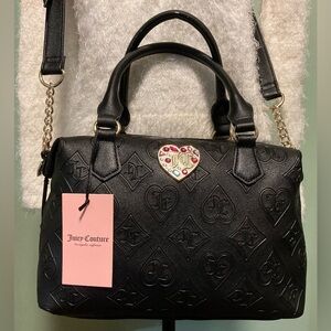 NWT - Juicy Couture Glitzed Out Satchel Crossbody Purse, Liquorice